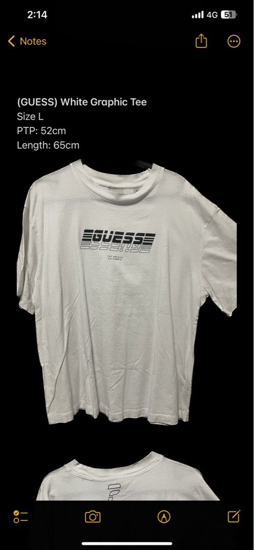 Guess tee deals sizing