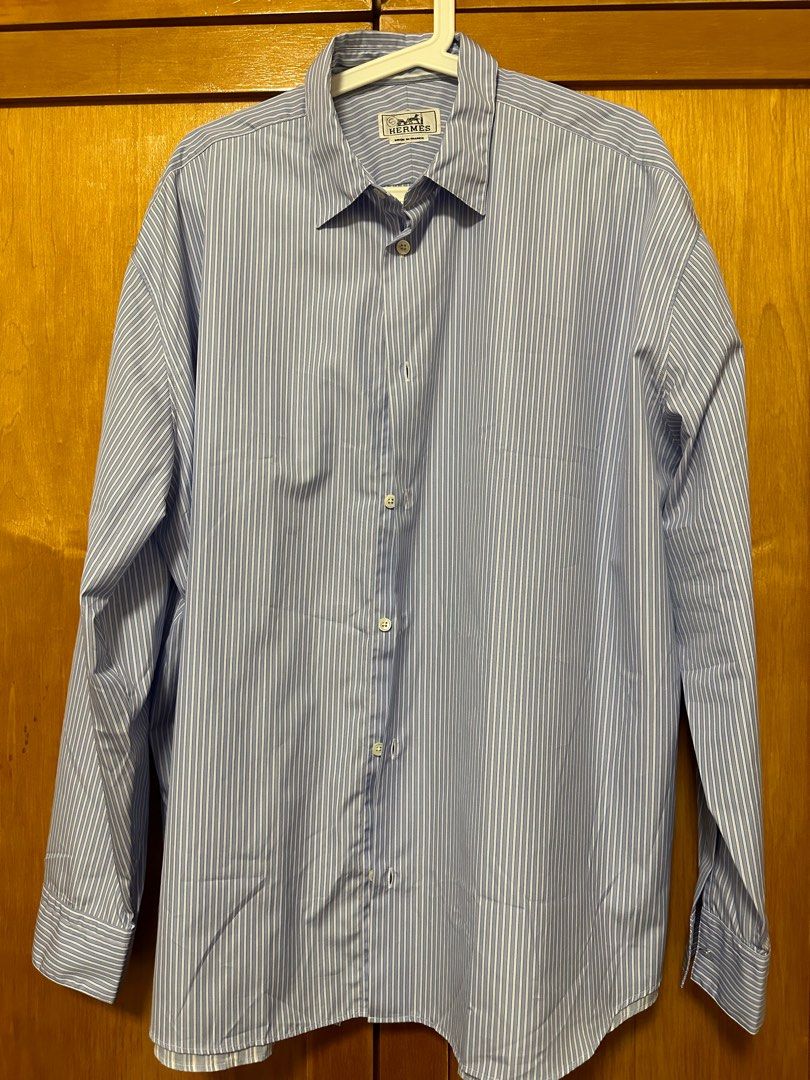 Hermes Chemise Boxy Twins, Men's Fashion, Tops & Sets, Formal Shirts on ...