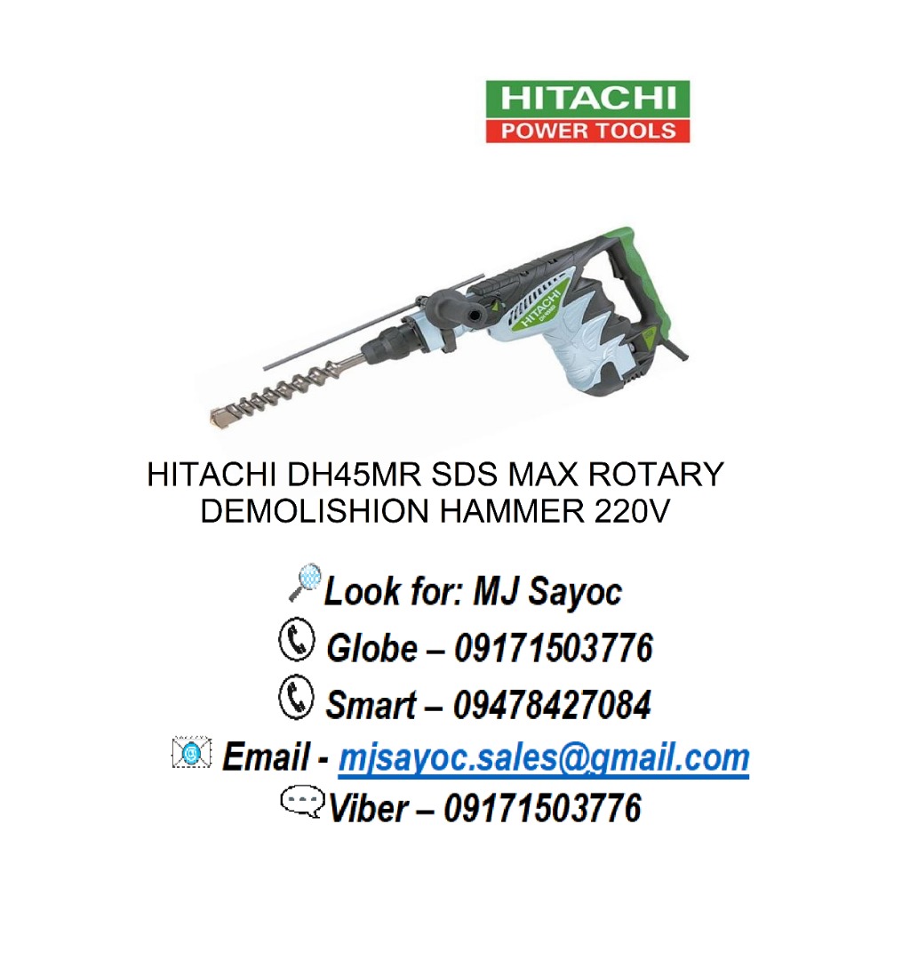 HITACHI DH45MR SDS MAX ROTARY DEMOLISHION HAMMER 220V On Carousell