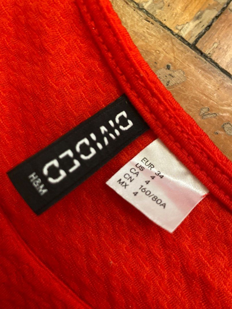 H M Divided Red Dress Women s Fashion Dresses Sets Dresses on