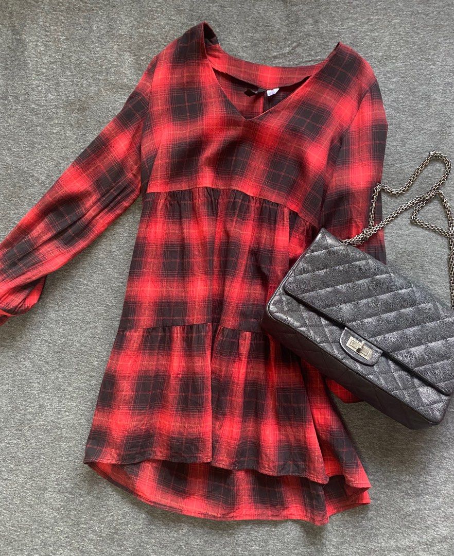 h&m red shirt dress Red Shirt Dress for kids