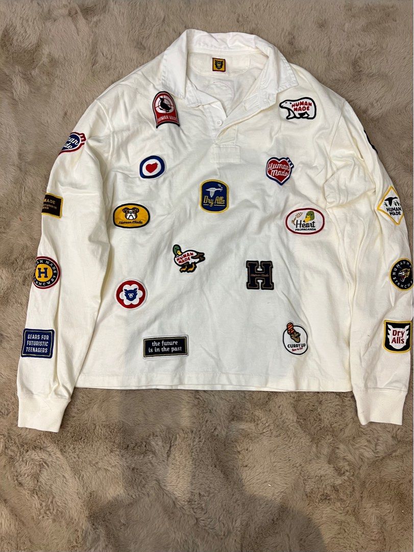 Human Made Patch Rugby Shirt - SS22, 男裝, 上身及套裝, T-shirt 