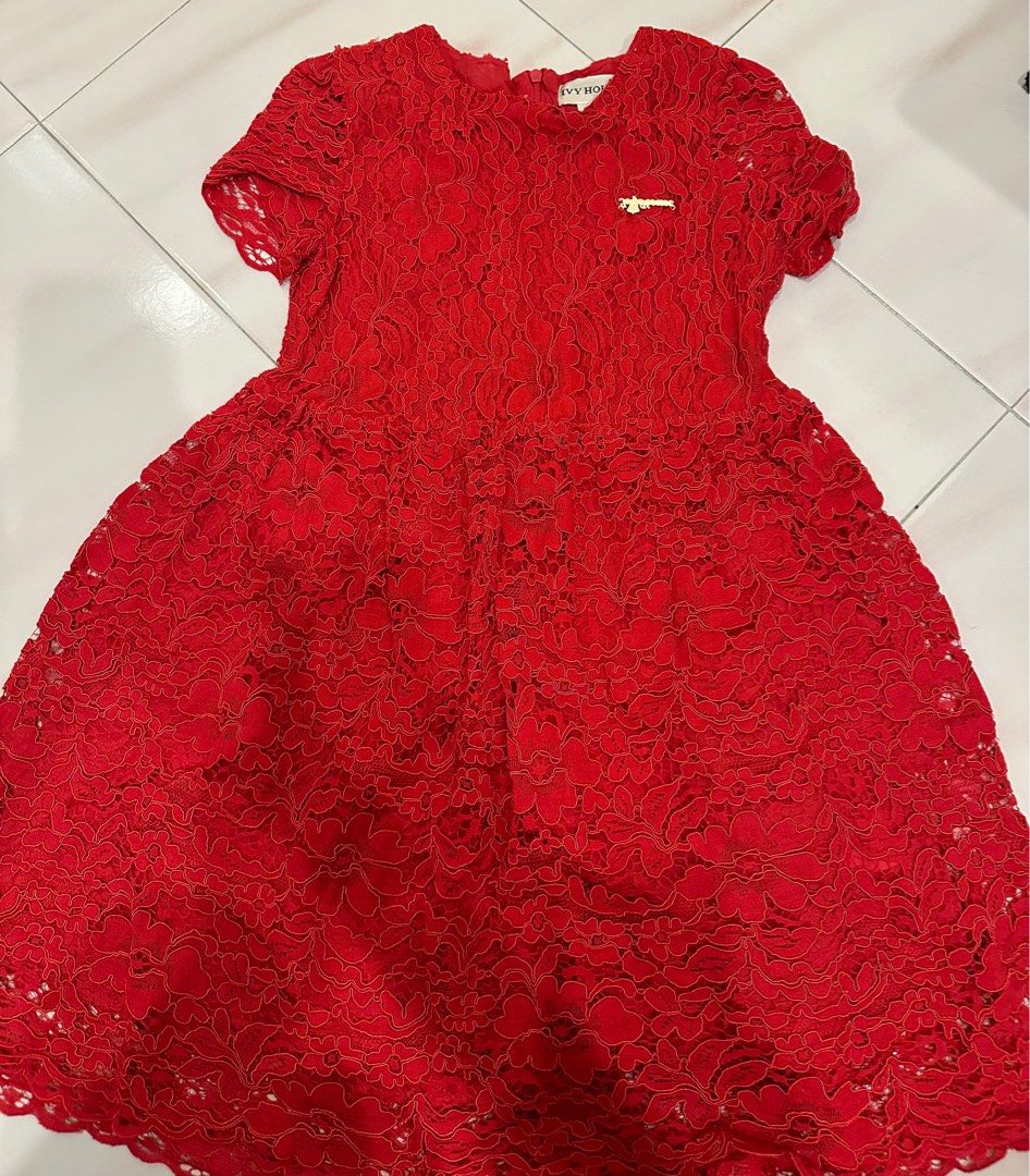 Ivy House Red Lace Dress Size 140 Like New Babies Kids Babies
