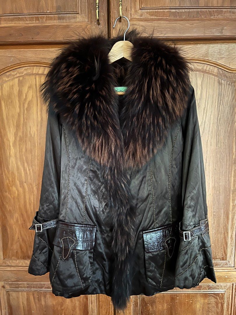 Fur jacket cheap size 22