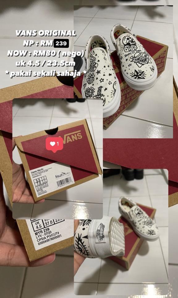 Kasut vans outlet original