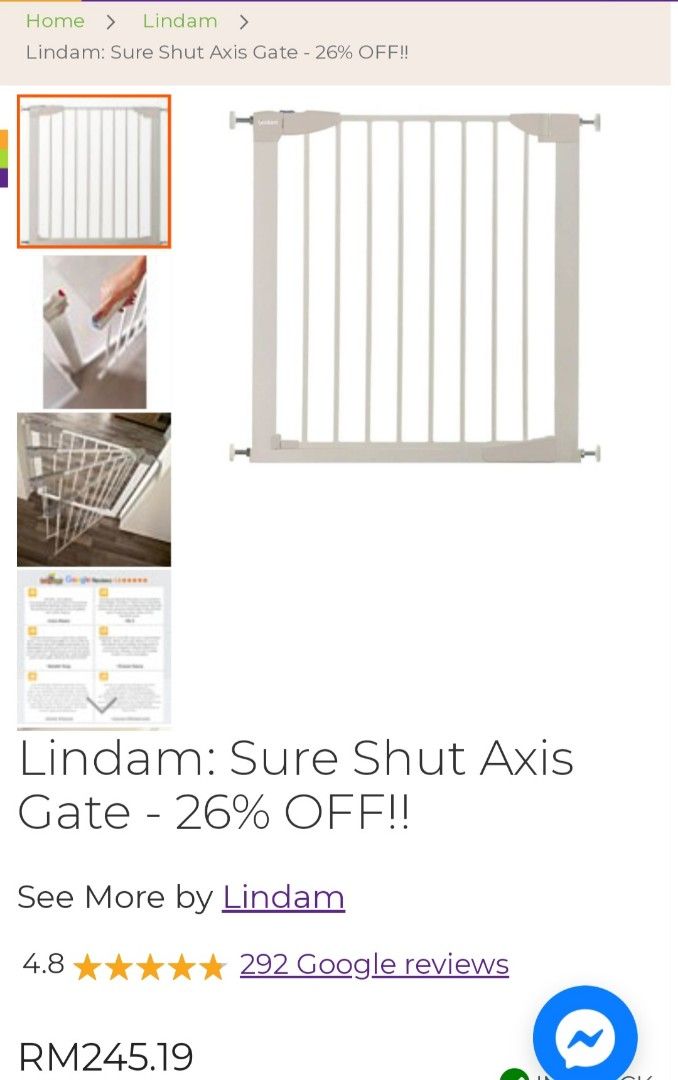 L8ndam Axis Sure Shut Safety Gate