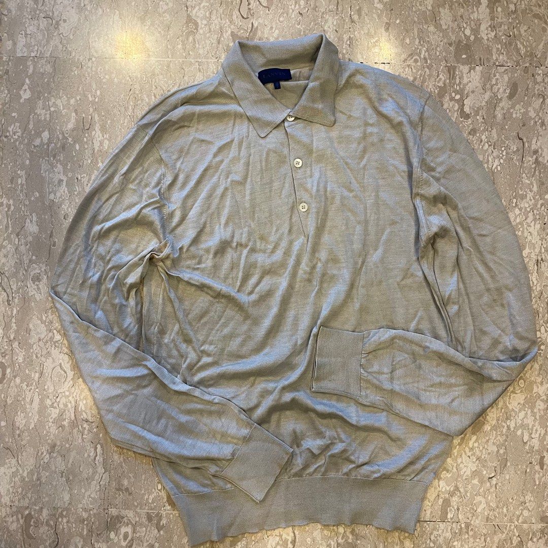 Lanvin long hot sale sleeve polo