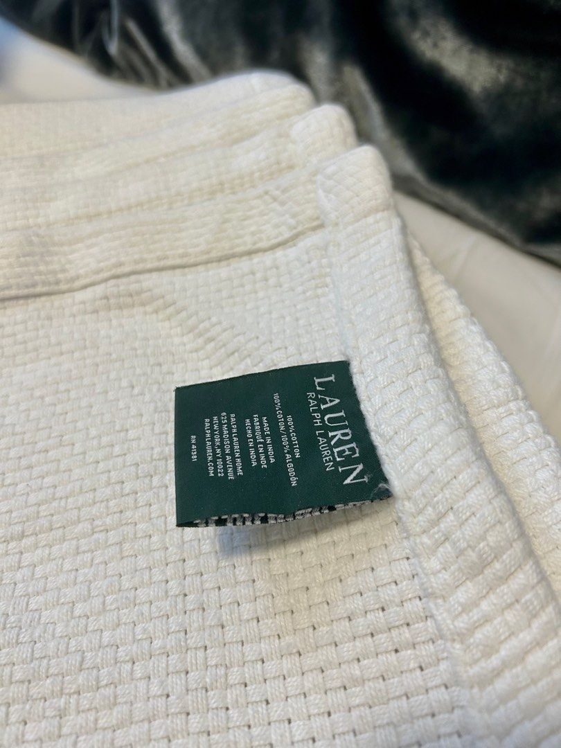 Lauren Ralph Lauren Classic 100% Cotton Blanket, Furniture & Home