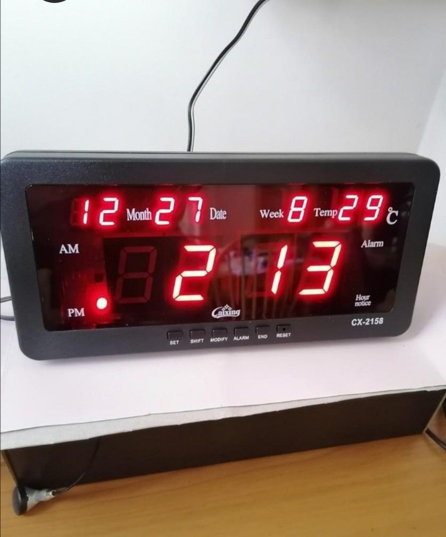 LED Digital Clock, Furniture & Home Living, Home Decor, Clocks on Carousell
