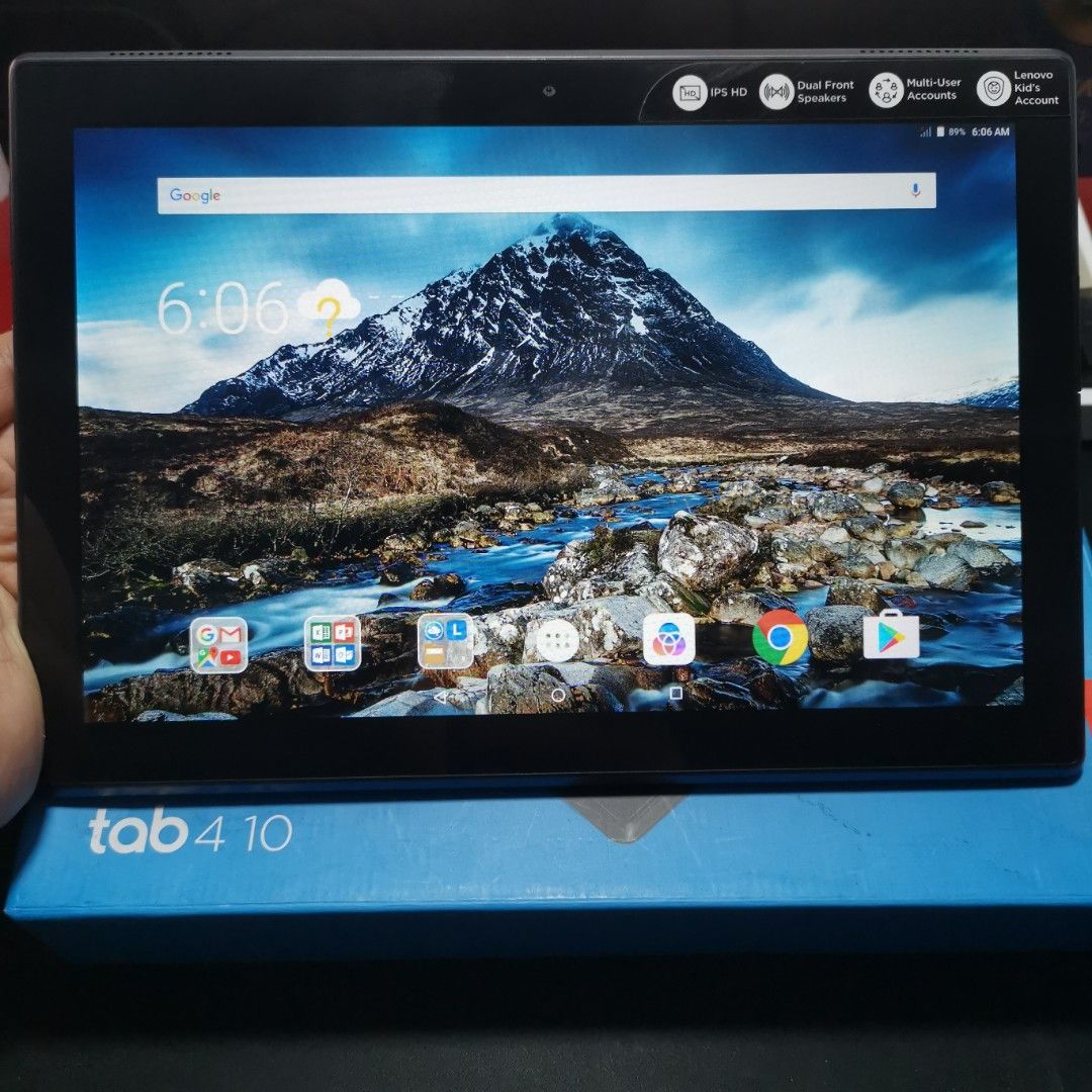 LENOVO Tab 4 10 TB-X304L (SIM) | Item Code: 25663 (Category: Android) located in Caloocan City. Submitted by christian.montalban (Listing ID 1250507353, Image 2). Description: LENOVO Tab 4 10 TB-X304L (SIM) | Item Code: 25663 Price: P2,599.00 Color: Slate Black 16GB ROM | 2GB RAM 10.1" IPS LCD Display 7,000 mAh Li-Polymer Non-Removable Battery OS: Android 7.1.1 Issue: Intermittent No Display & Garbled Display Package: Tablet, Manual, and Box Only