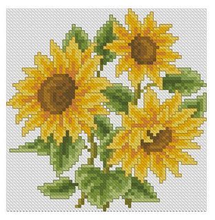 Little Sunflowers DIY Cross Stitch Complete Set 11ct 14ct Needlework Counted Embroidery Kit not stamped