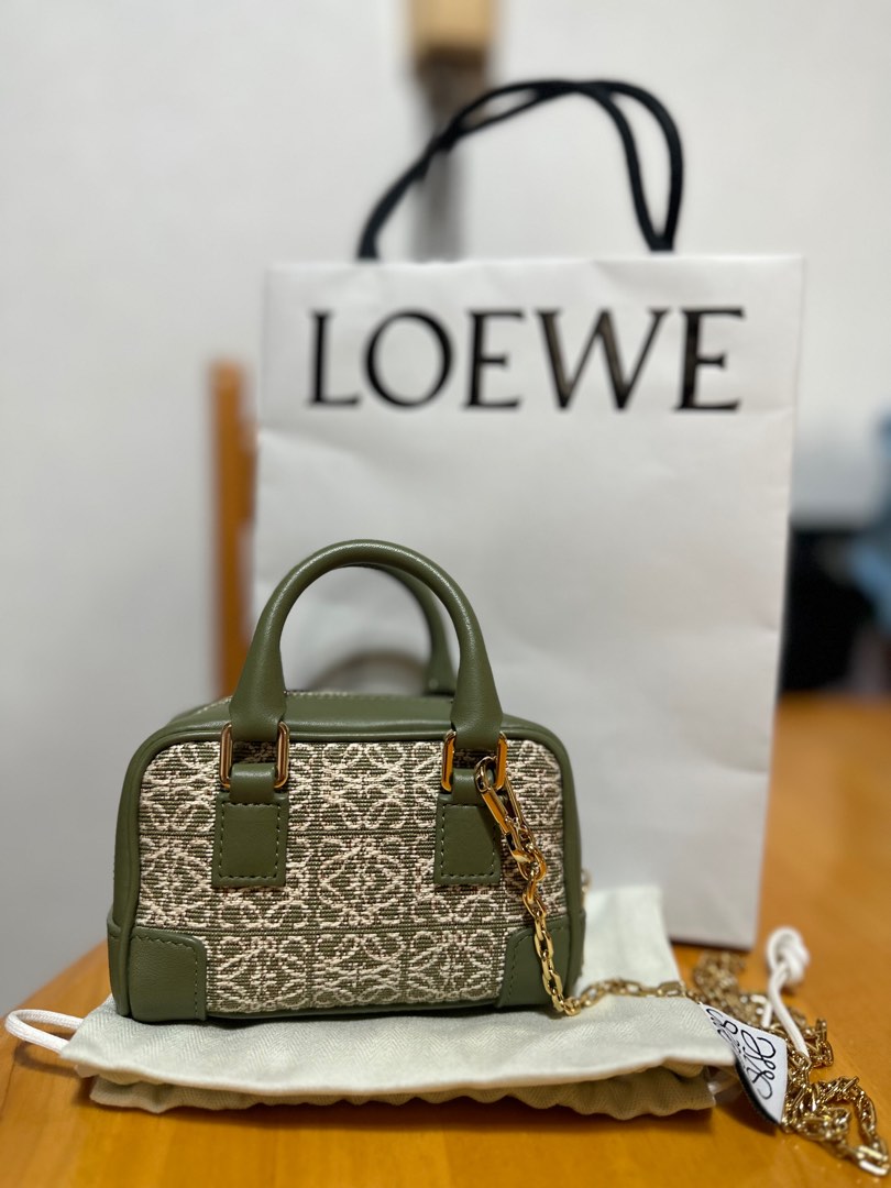 Loewe a Nano Jacquard And Leather Tote