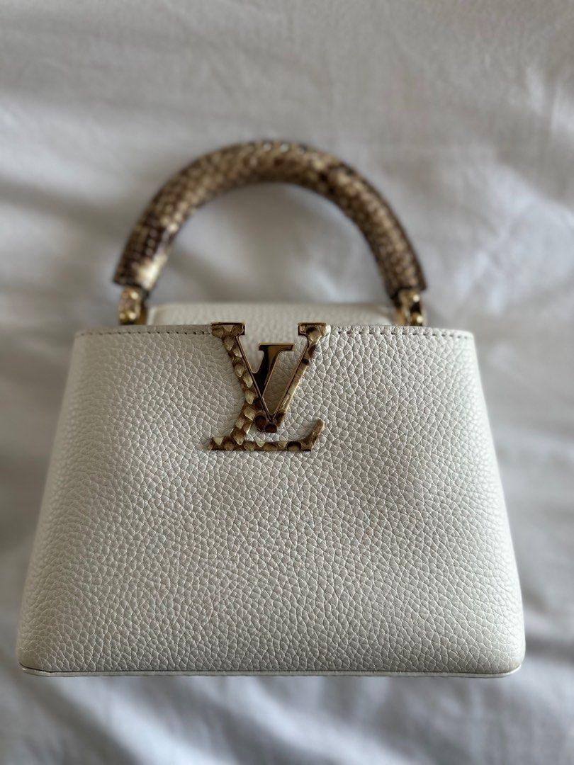 Capucines Mini - Luxury Python White