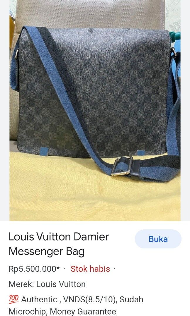 Authentic Tas Selempang Pria Messenger Louis Vuitton Lv Damier B
