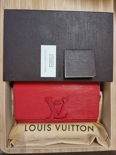 Louis Vuitton LV Victorine Small Wallet M62980 Epi Leather Black