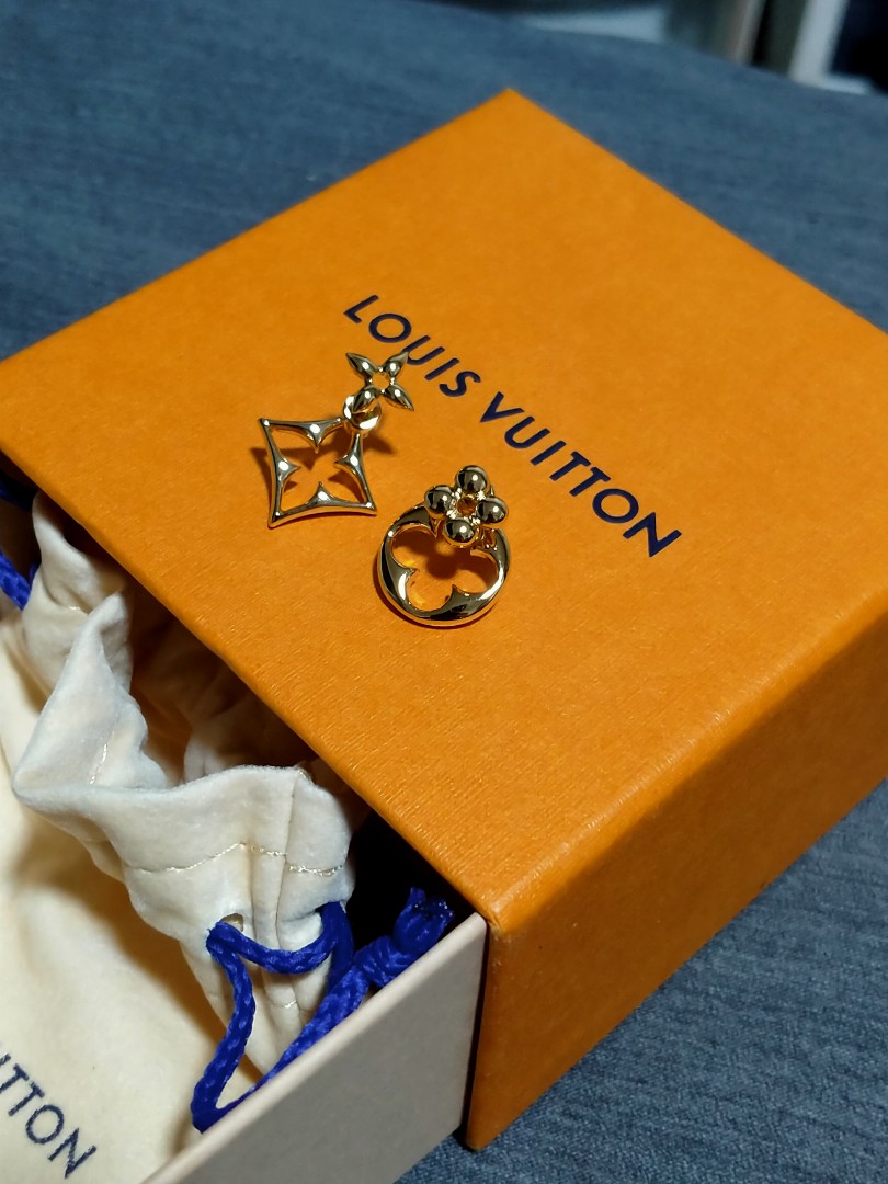 Louis Vuitton LV Flowergram Earrings Gold for Men