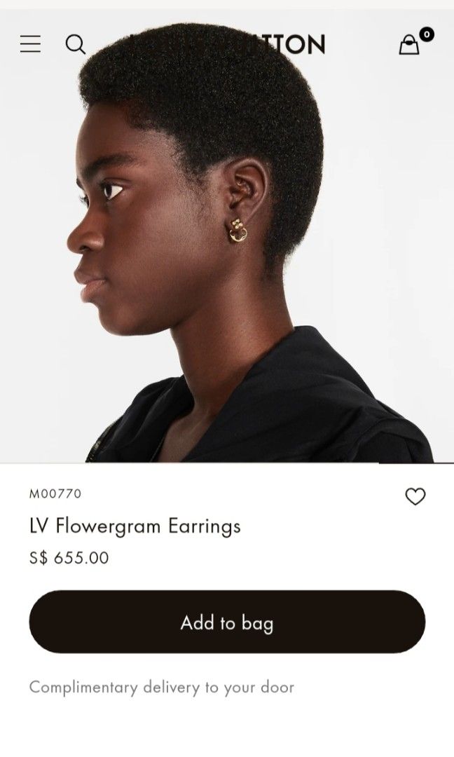 Louis Vuitton earrings Lv Flowergram 耳環(not Chanel and Hermes