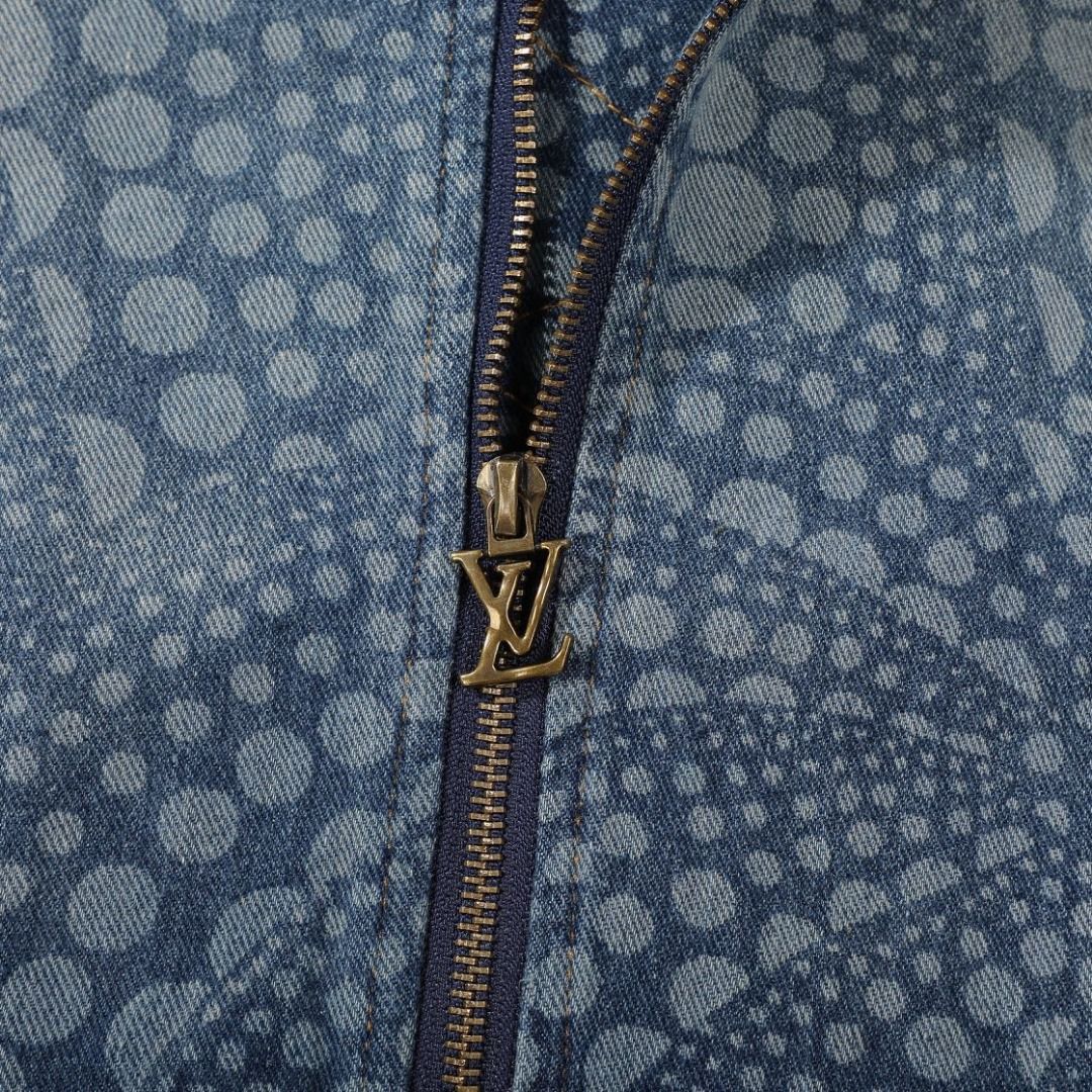 Louis Vuitton LV x YK All Over Pumpkin Denim Blouson Indigo. Size 50