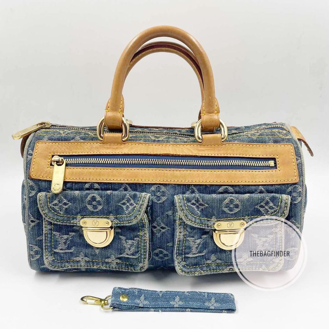 LV Nano Speedy Denim, Luxury, Bags & Wallets on Carousell