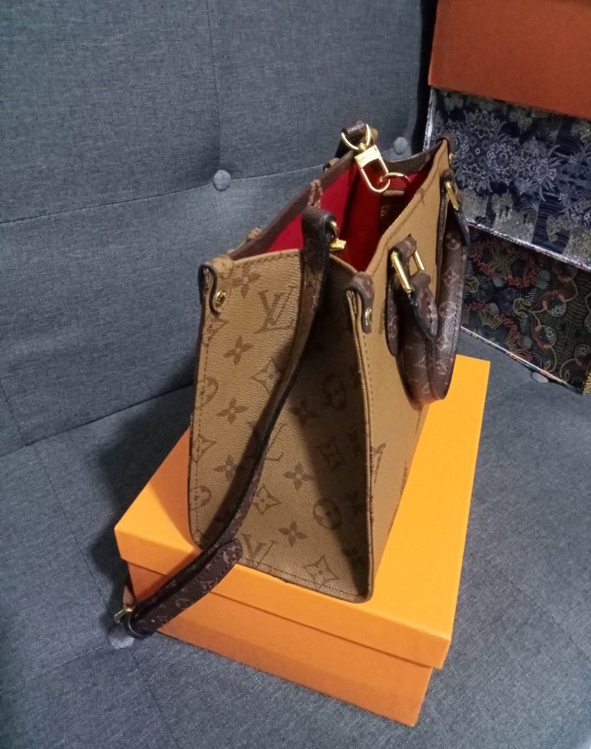 Authentic Louis Vuitton OnTheGo PM Monogram Reverse Canvas On The Go PM