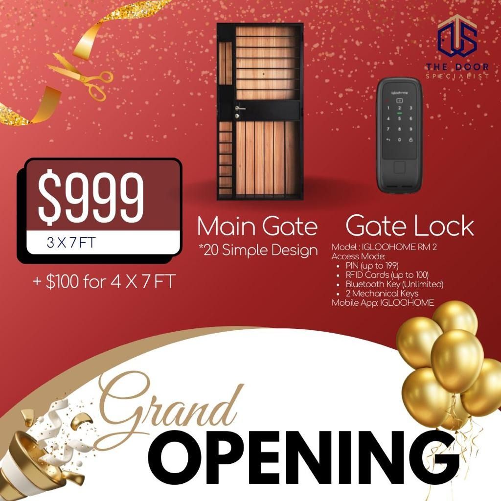 Main Gate + Gate Lock Promo, Furniture & Home Living, Security & Locks ...