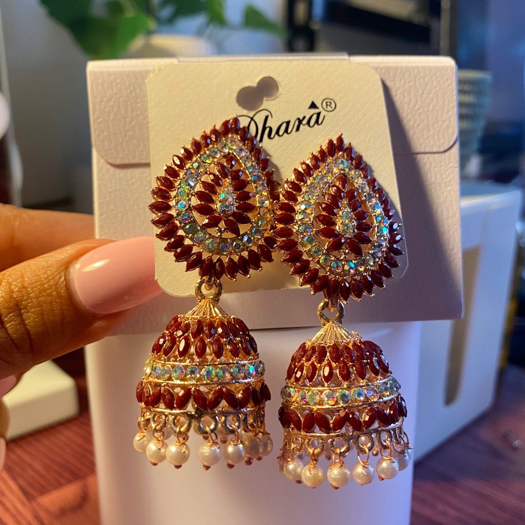 Buy Online Exclusive Gold Plated Punjabi Jadau Firoza Earrings/shrisahibjewellers  - Jadau Jewellers