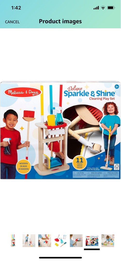 Melissa & Doug Deluxe Sparkle & Shine Cleaning Play Set