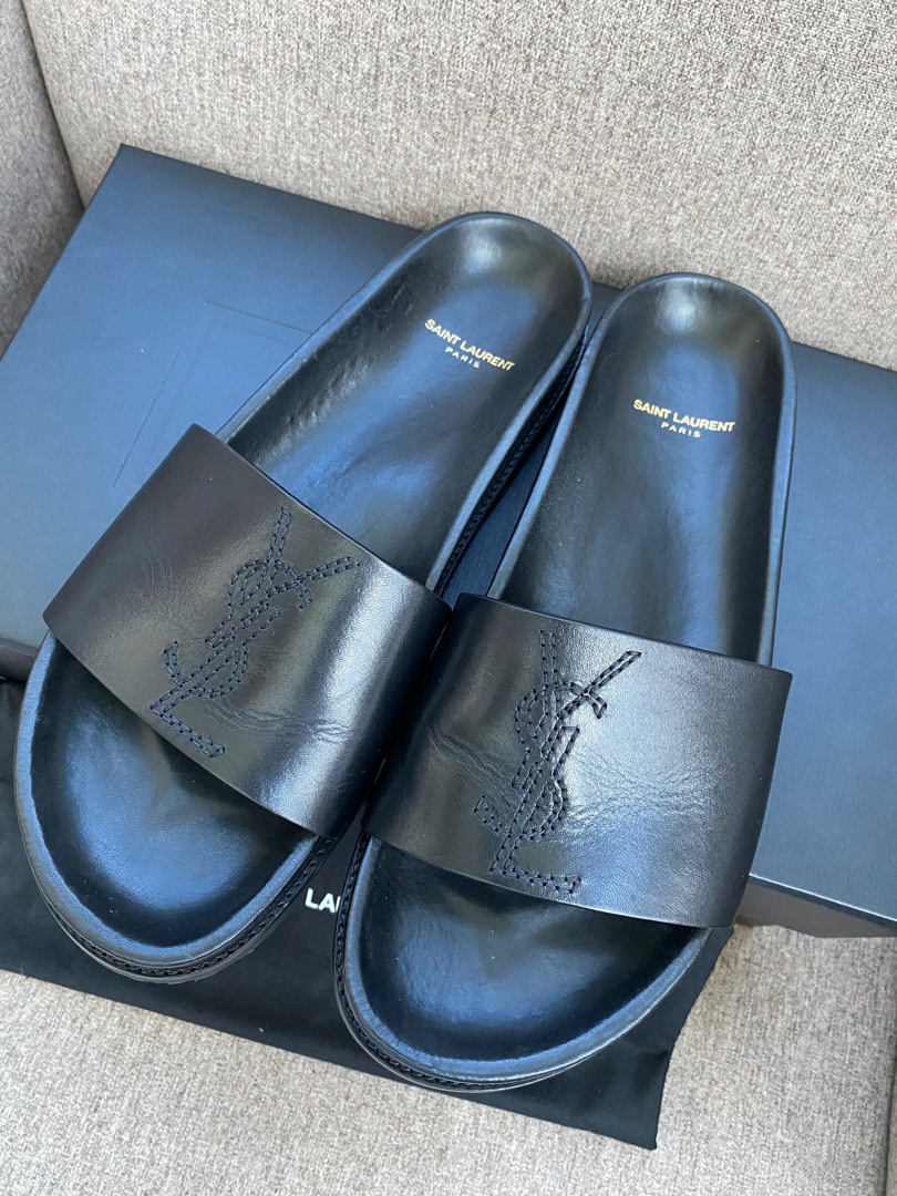 Ysl slides mens best sale