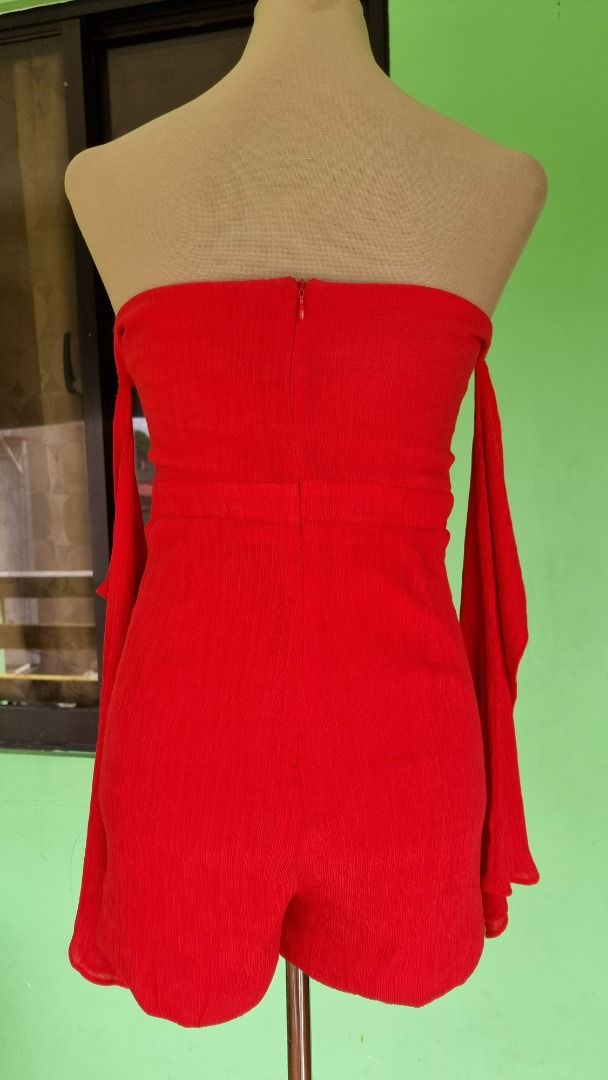 MESHKI RED MEERA ROMPER SMALL to MEDIUM Women s Fashion Dresses