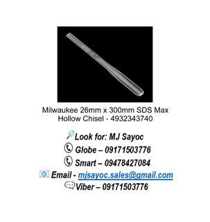 Milwaukee 26mm x 300mm SDS Max Hollow Chisel - 4932343740