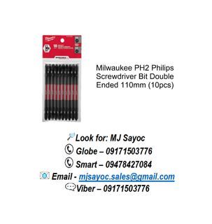 Milwaukee PH2 Philips Screwdriver Bit Double Ended 110mm (10pcs)