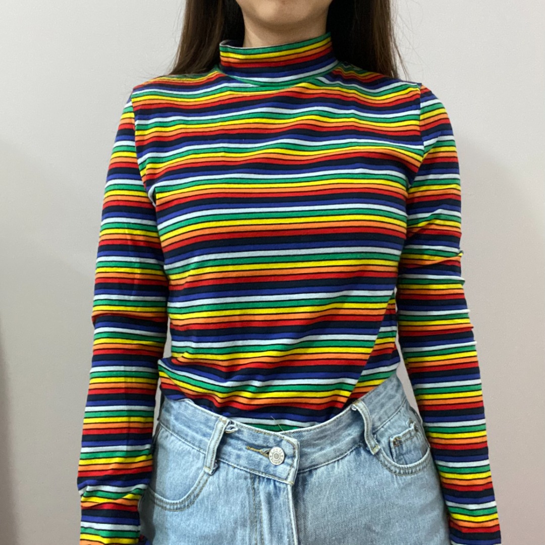 Monki rainbow jumper hotsell