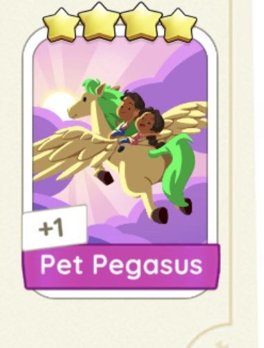 Monopoly Go Sticker 4 star: pet Pegasus, Hobbies & Toys, Toys