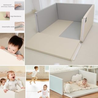 Multifunction Foam Playpen, Playmat, Bumper mat, Bumper bed - Blissful Ava