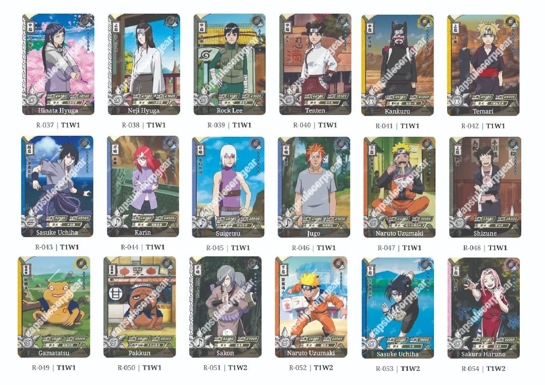 Naruto Kayou Card Guide - CAPSULE CORP GEAR