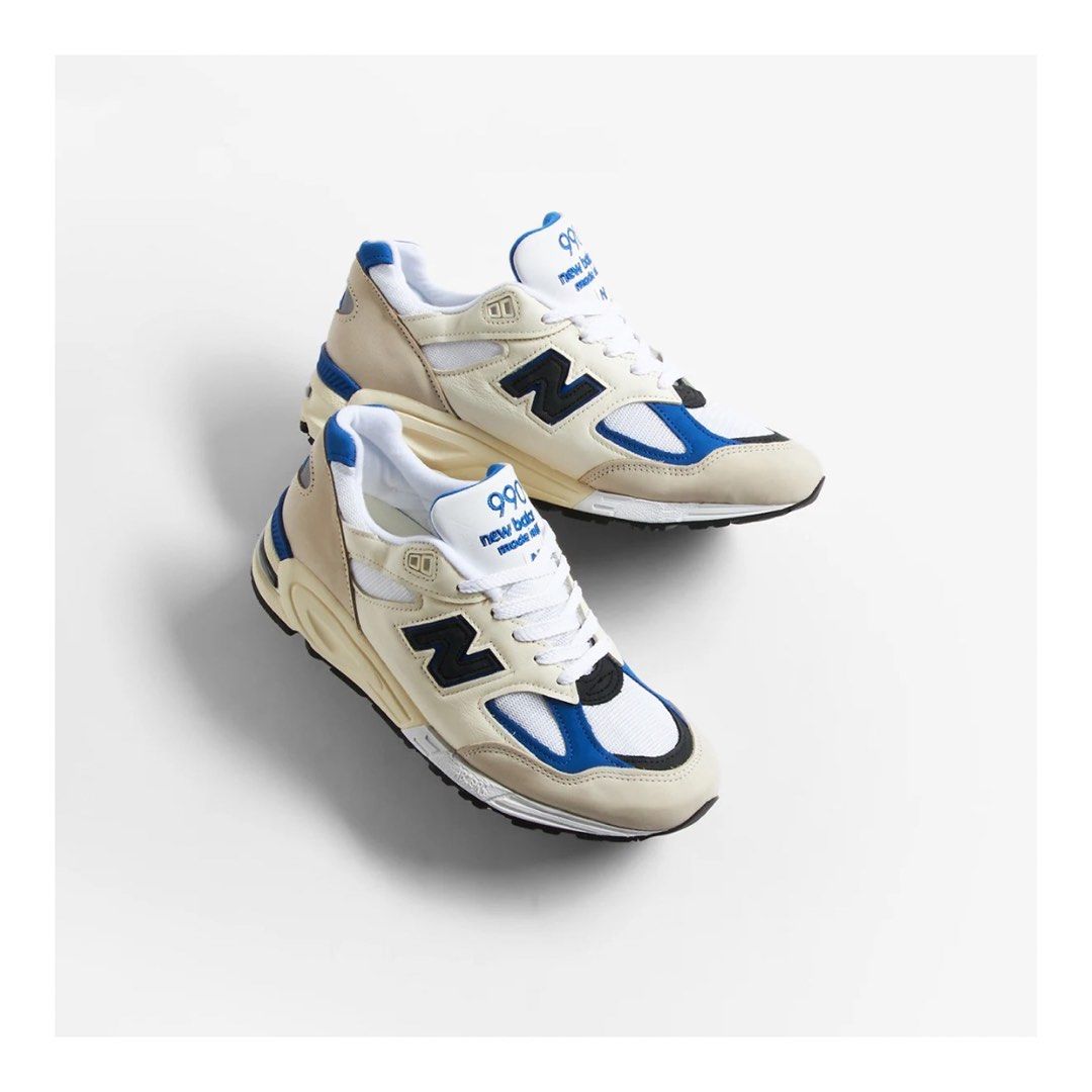 New Balance 990v2 Teddy Santis 'White/Blue' Made in USA, Men's