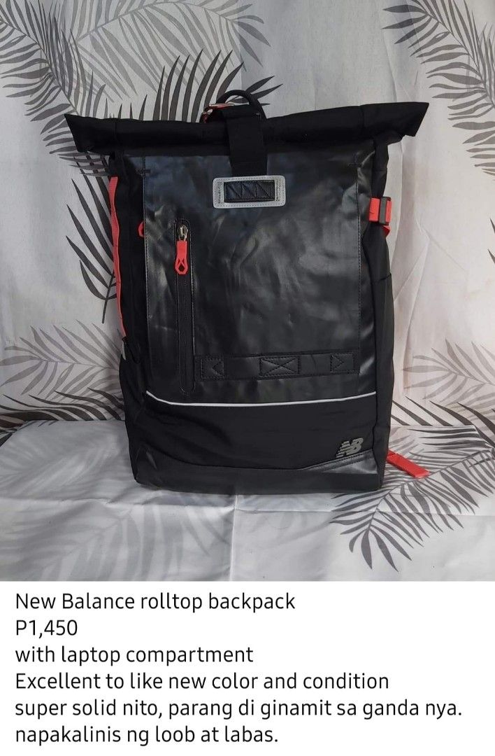 New Balance Rolltop Men s Fashion Bags Backpacks on Carousell