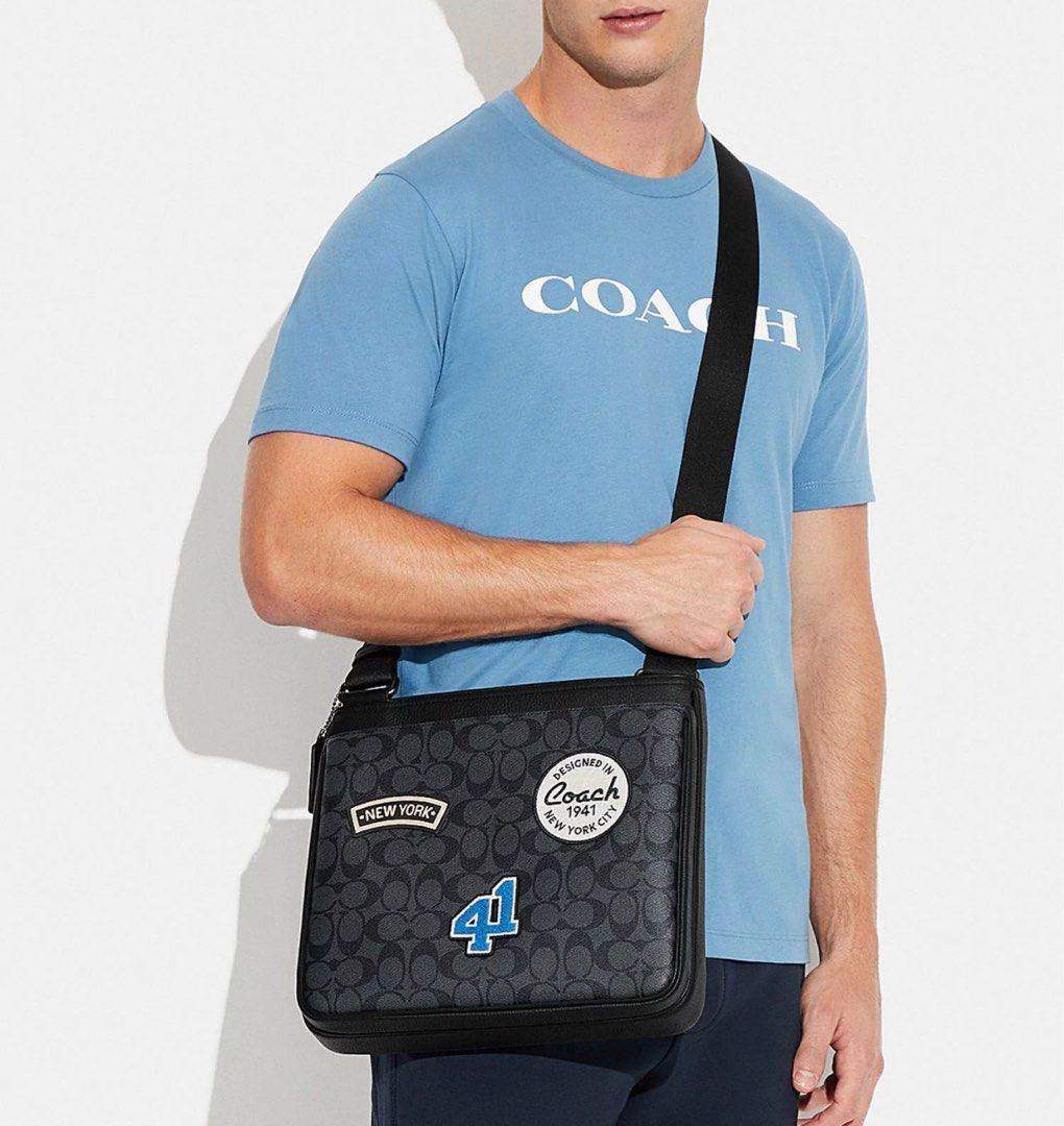 Coach file crossbody best sale in signature canvas