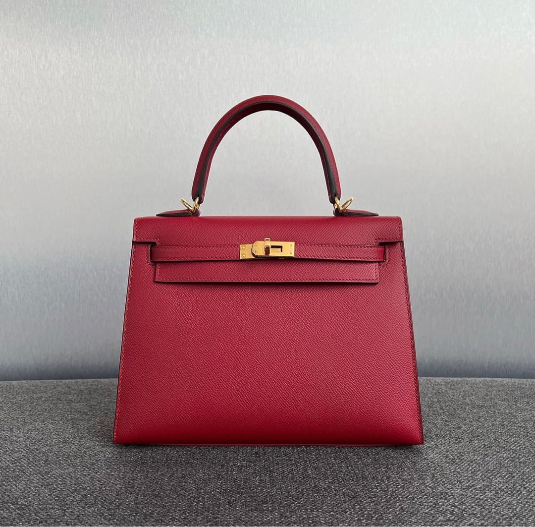Hermes kelly rouge grenat discount