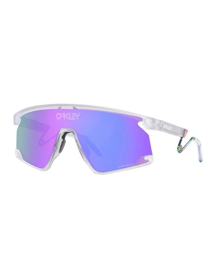 Oakley clear frame purple cheap lens