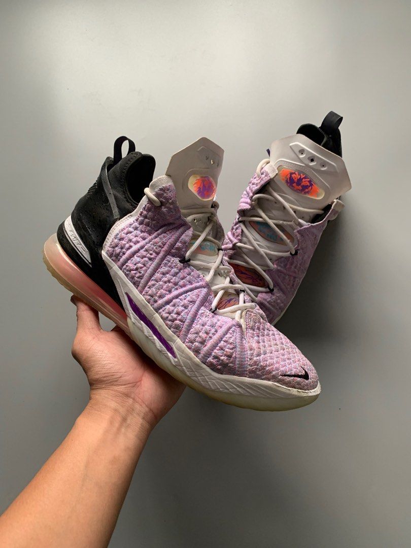 Lebron 18 blue and pink hot sale