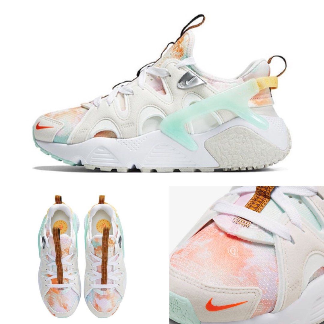 Nike Wmns Air Huarache Craft 白 綠 變形蟲 襪套式 緩震 女款休閒鞋FJ7735-031