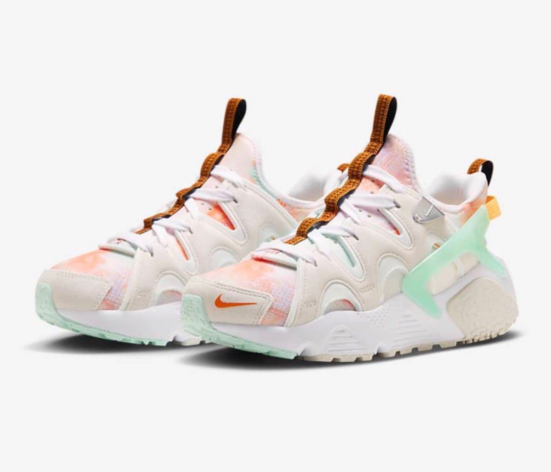 Nike Wmns Air Huarache Craft 白 綠 變形蟲 襪套式 緩震 女款休閒鞋FJ7735-031