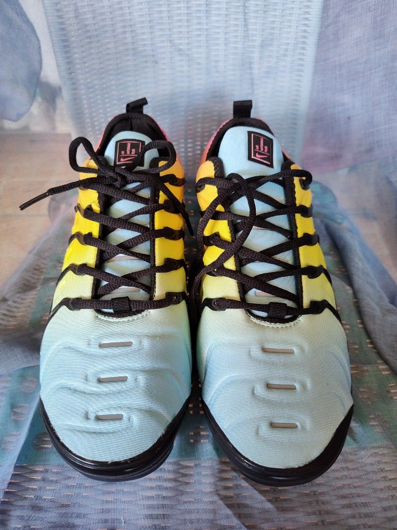 Nike air vapormax best sale plus black/bleached aqua/vivid sulfur/black