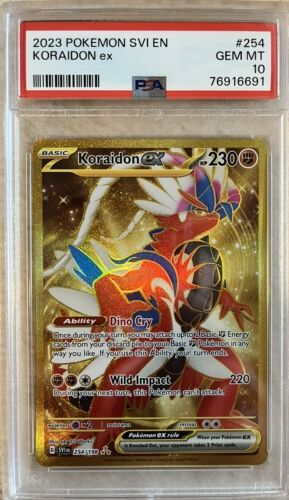PSA 10 Miraidon ex 253/198 Gold Hyper Rare Pokemon Scarlet & Violet Svi-EN  2023