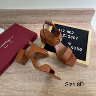 ON HAND: SF Ferragamo Cayla 55 Sandals Heels Shoes in US8D