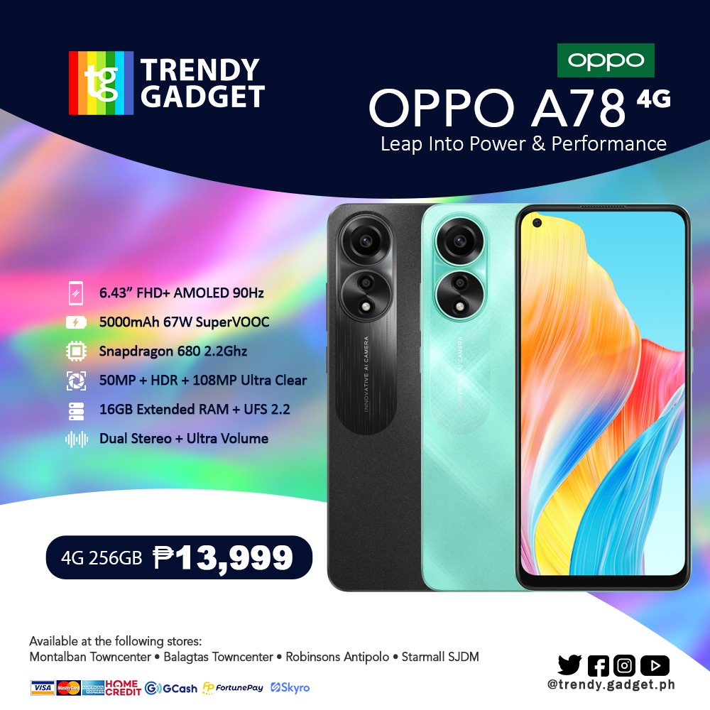 OPPO A78 4G Installment available!, Mobile Phones & Gadgets, Mobile