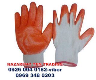 orange coated Safety Gloves 12'S