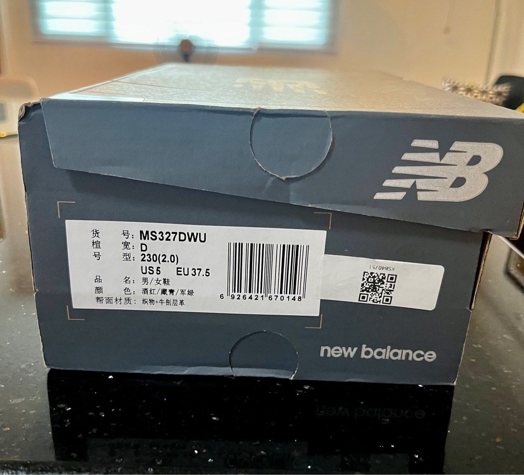 Original Unisex New Balance 327 Paisley Pack All Over Print in Navy Blue Color. Mens Unisex US 5 Womens US 6.5 US