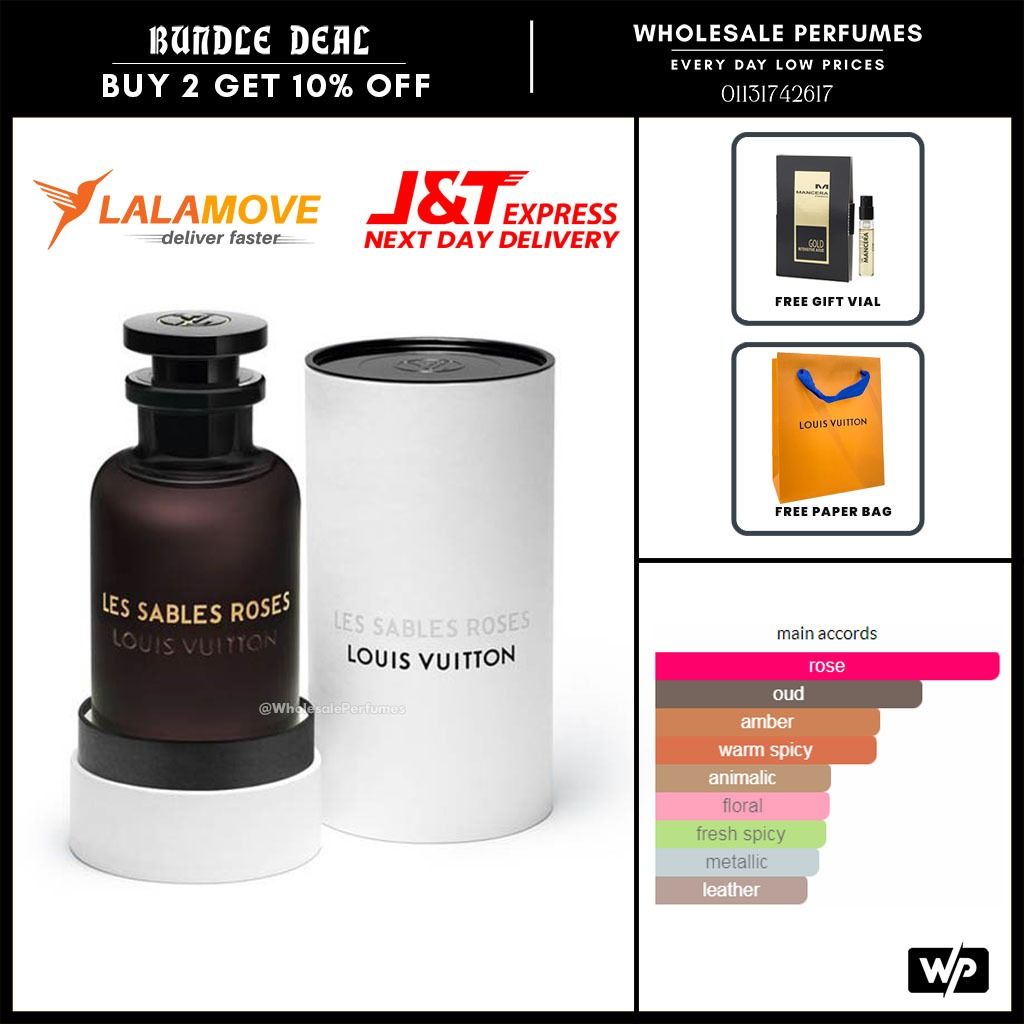 P687A) LOUIS VUITTON LES SABLES ROSES EAU DE PARFUM 100ML PERFUME, Beauty &  Personal Care, Fragrance & Deodorants on Carousell
